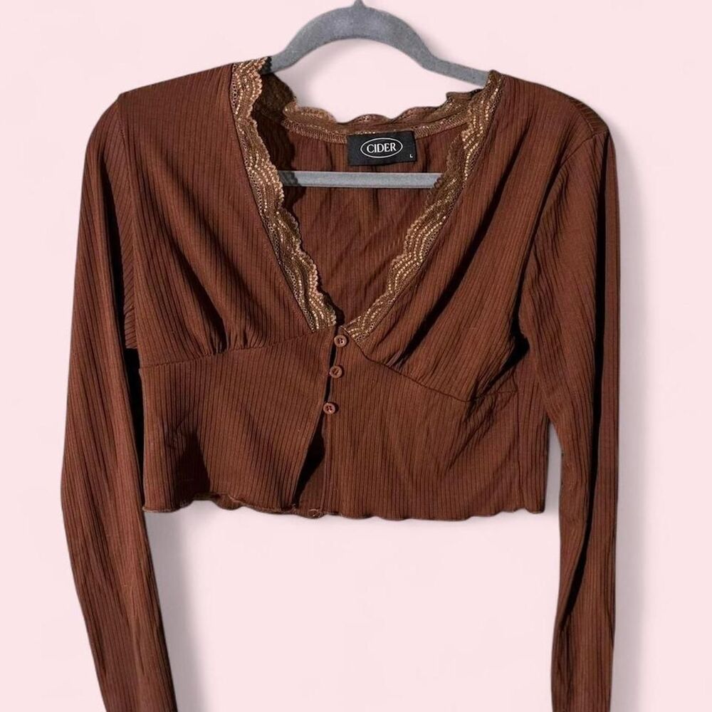 Cider Women's Brown Crop-top